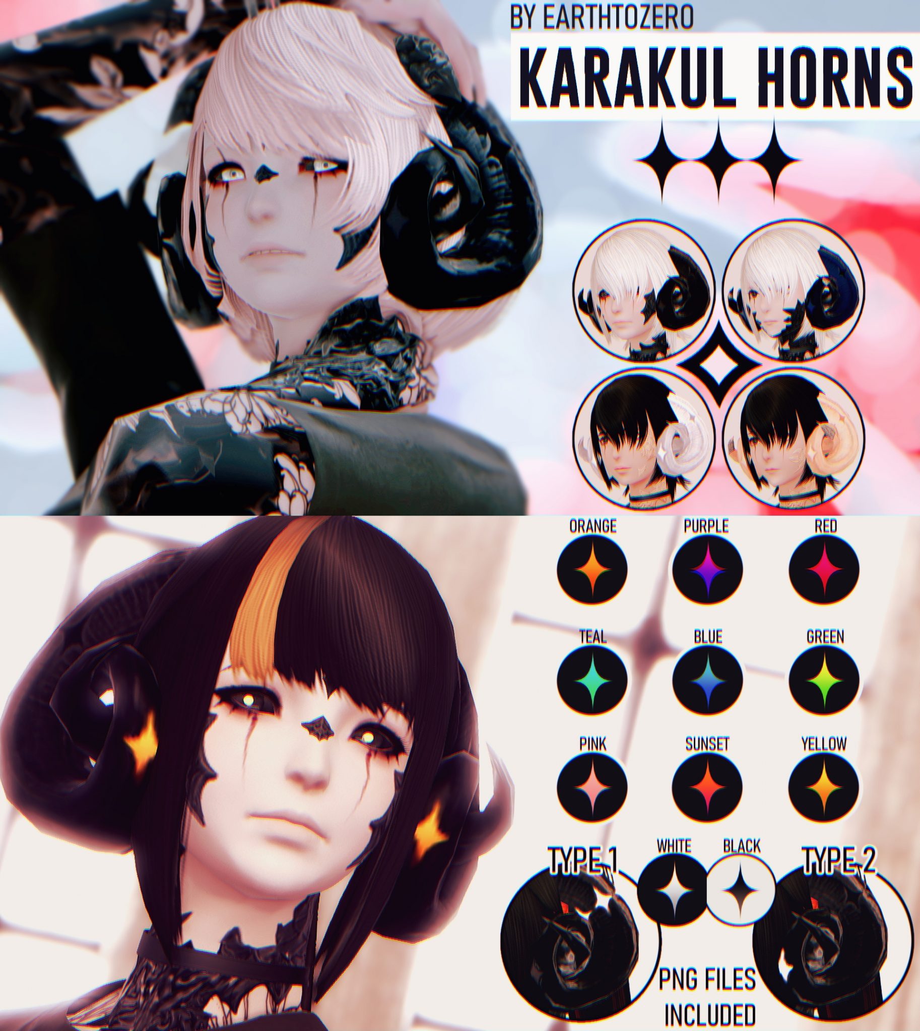 ZERO Karakul Horns The Glamour Dresser Final Fantasy XIV Mods and More