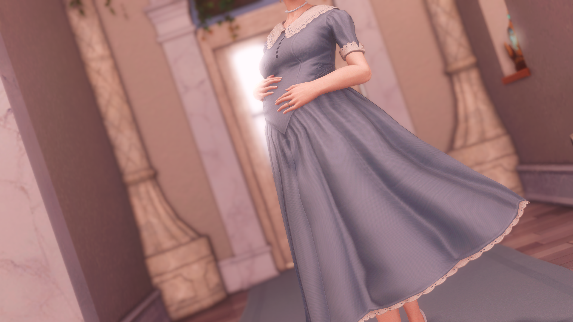[Bibo+] Frontier Maternity Dress with White Accents The Glamour