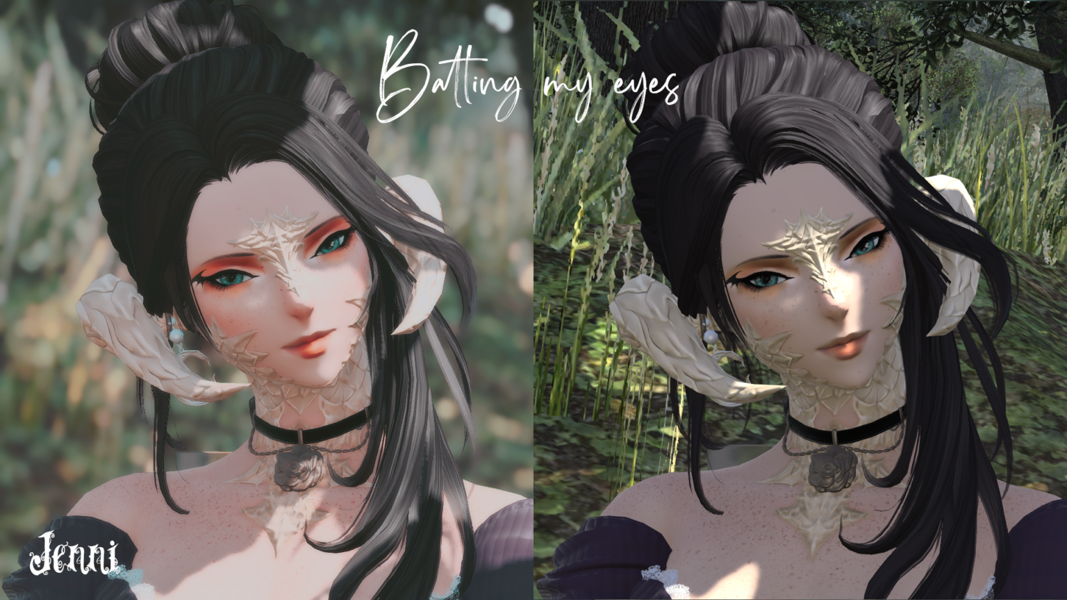Batting my eyes au'ra makeup The Glamour Dresser Final Fantasy XIV Mods and More