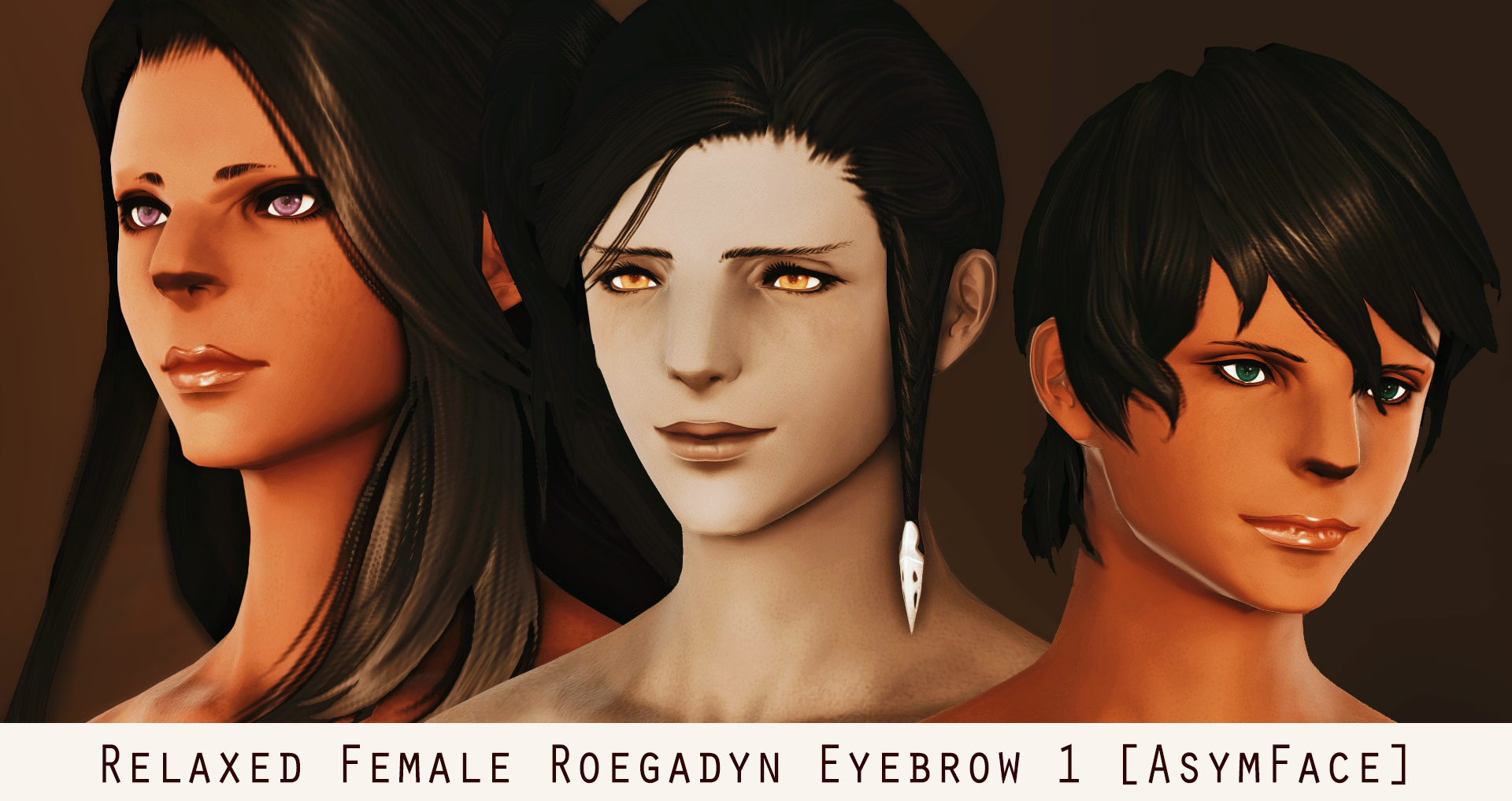 [N.N] Relaxed Female Roegadyn Eyebrow 1 [AsymFace] The Glamour