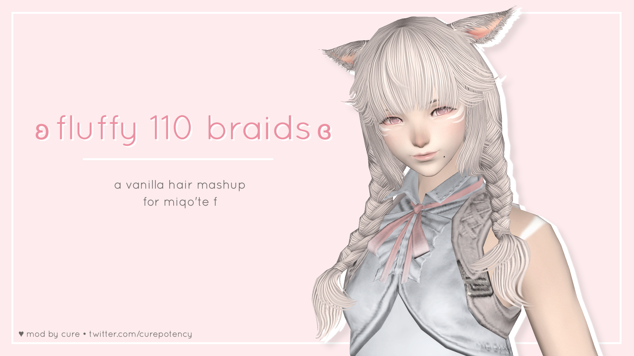 Fluffy 110 Braids The Glamour Dresser Final Fantasy XIV Mods And More