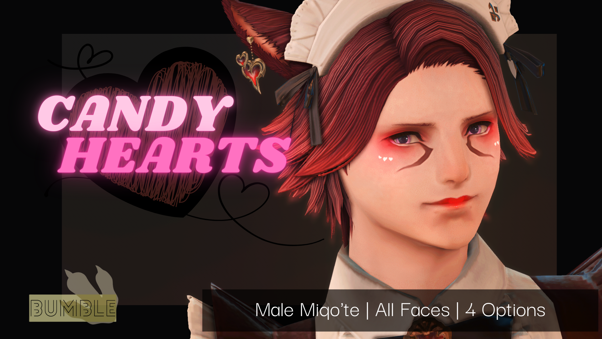 Candy Hearts Male Miqo'te Makeup The Glamour Dresser Final