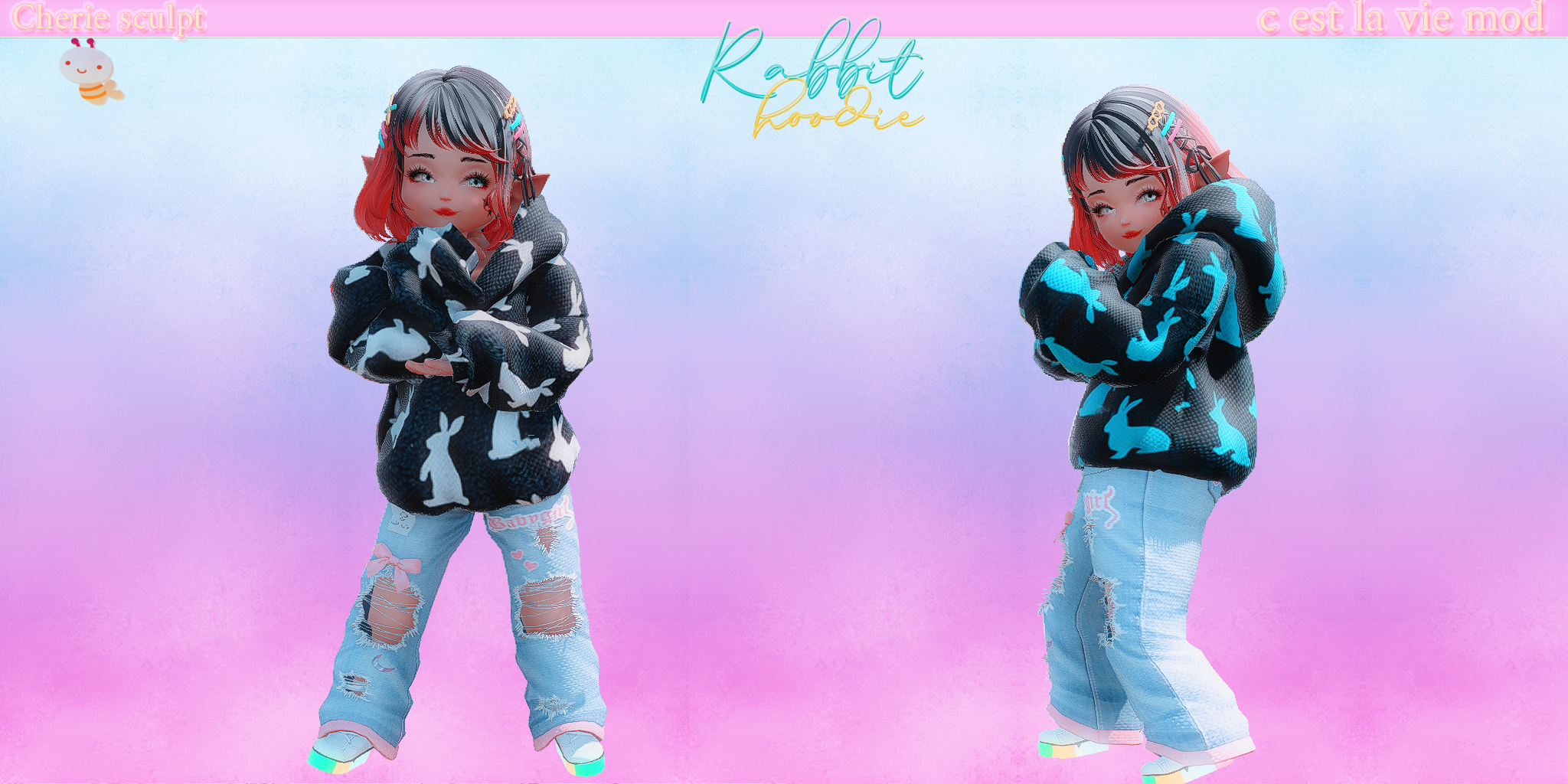 Rabbit hoodie ( cherie -relala port) - The Glamour Dresser : Final ...