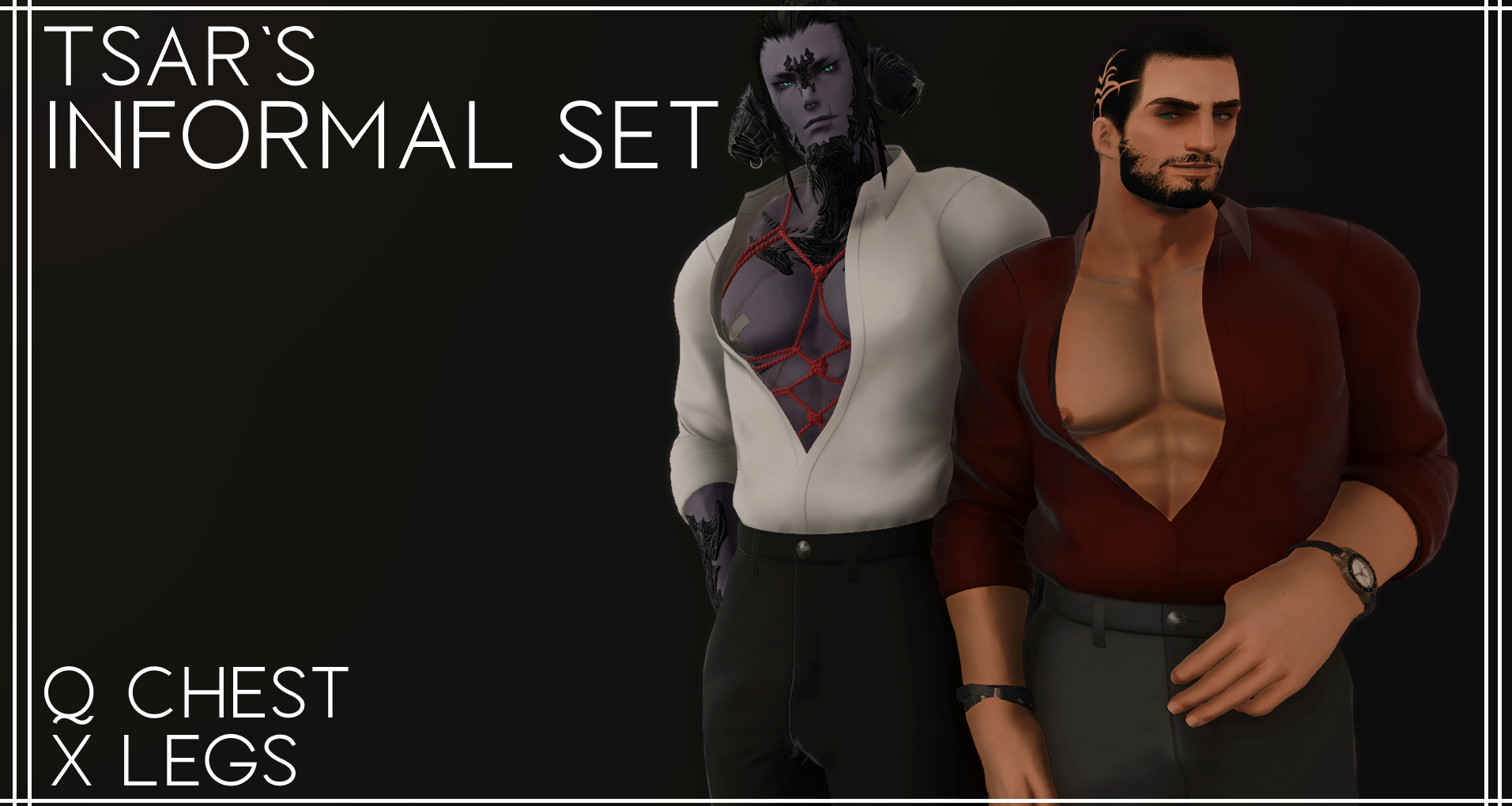 Informal Set TBSEQ Chest, TSBEX Legs The Glamour Dresser Final Fantasy XIV Mods and More