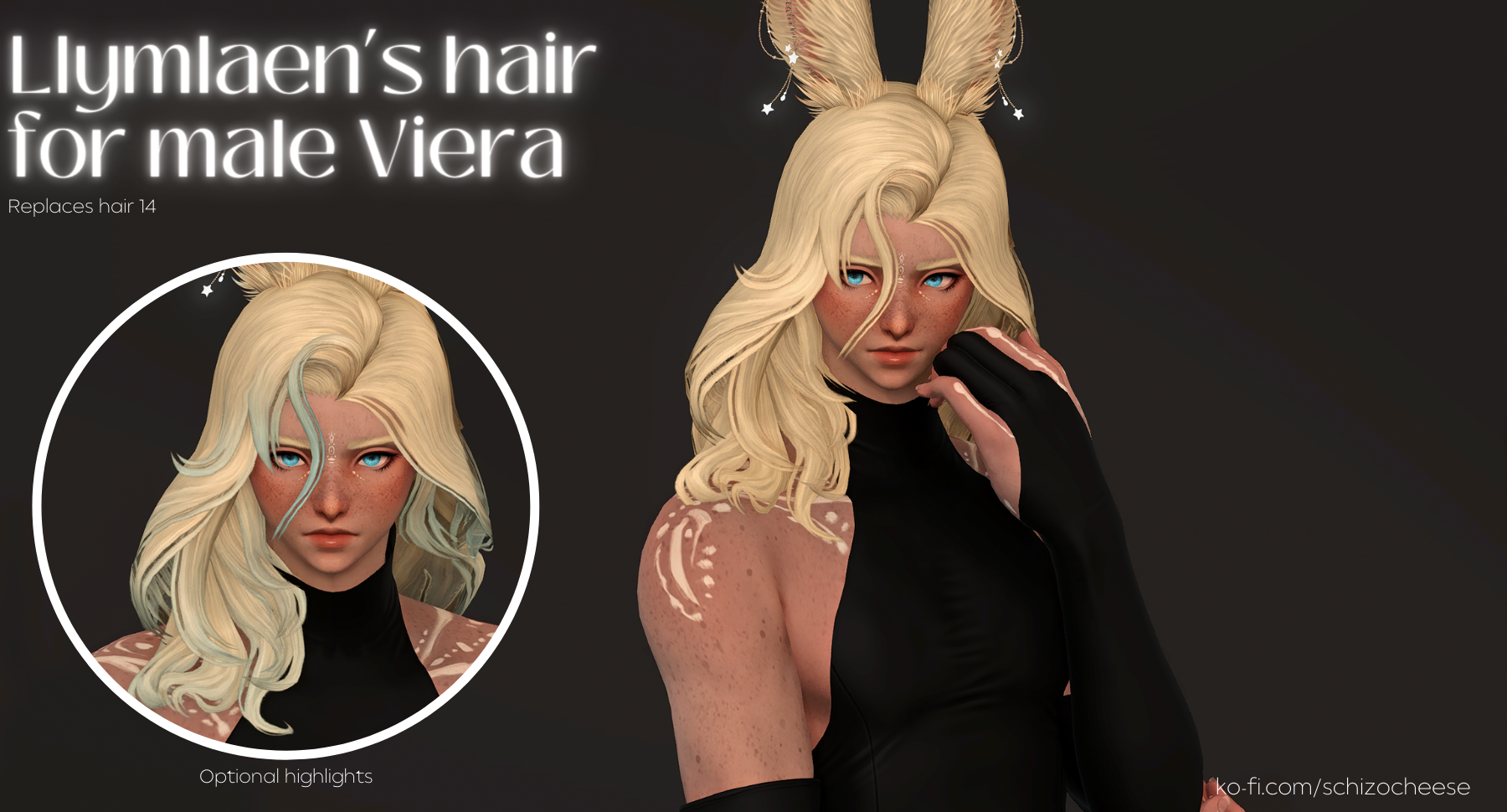 【玲】Llymlaen Hair for Male Viera The Glamour Dresser Final Fantasy
