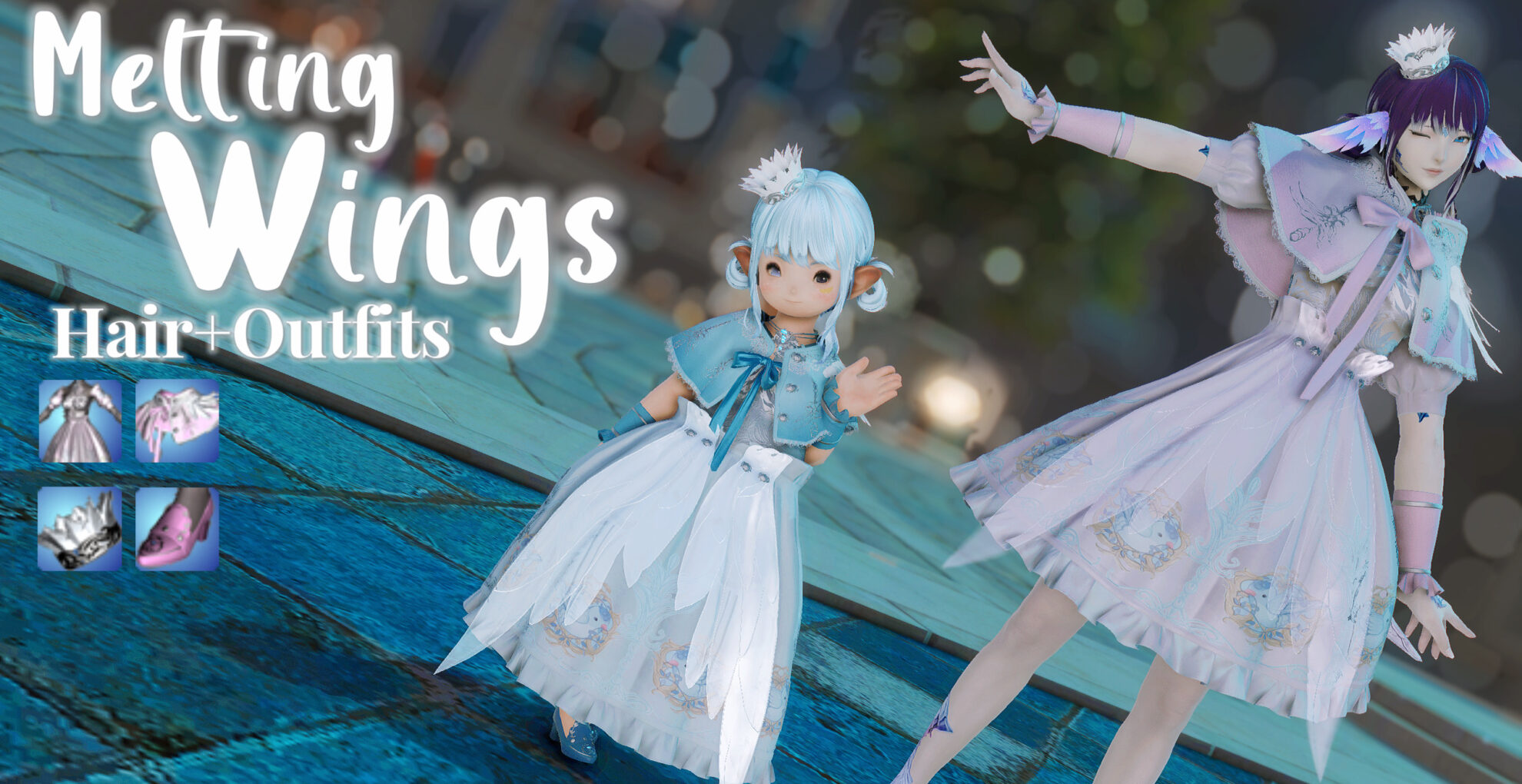 [Hair+Outfits]MeltingWings The Glamour Dresser Final Fantasy XIV
