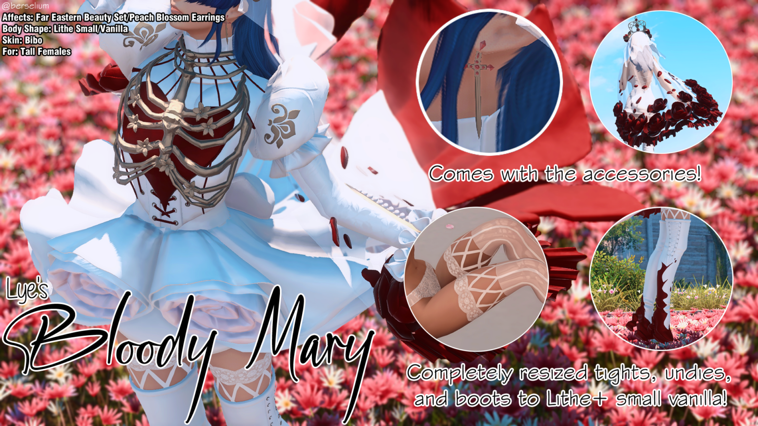 Bloody Mary (Lithe+Small Vanilla) The Glamour Dresser Final Fantasy XIV Mods and More