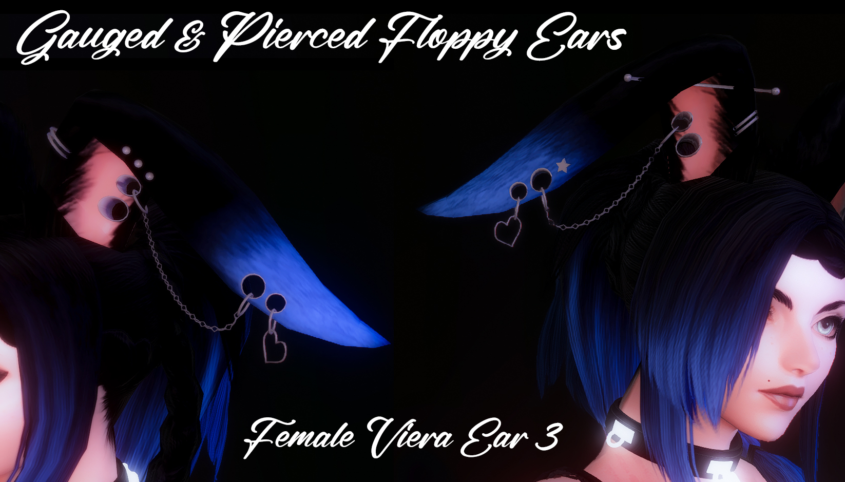 [F]Viera Ear 3 Gauges & Piercings The Glamour Dresser Final Fantasy