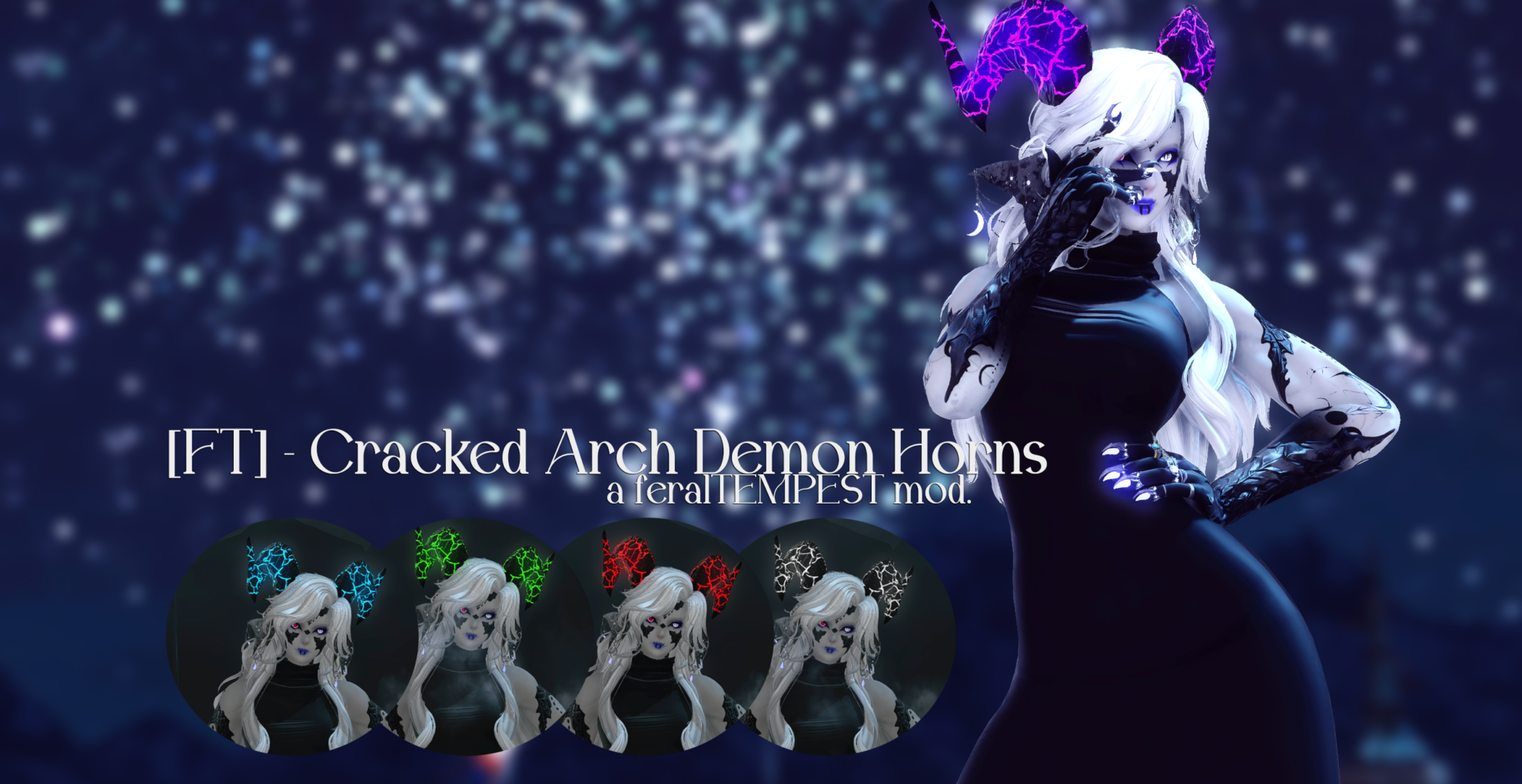 [FT] Cracked Arch Demon Horns The Glamour Dresser Final Fantasy