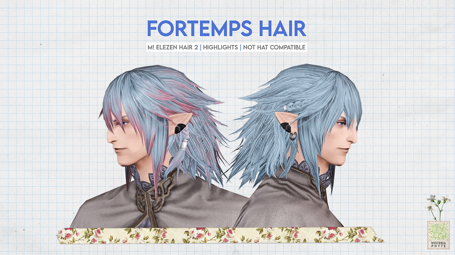 Fortemps male Elezen hair The Glamour Dresser Final Fantasy XIV Mods and More