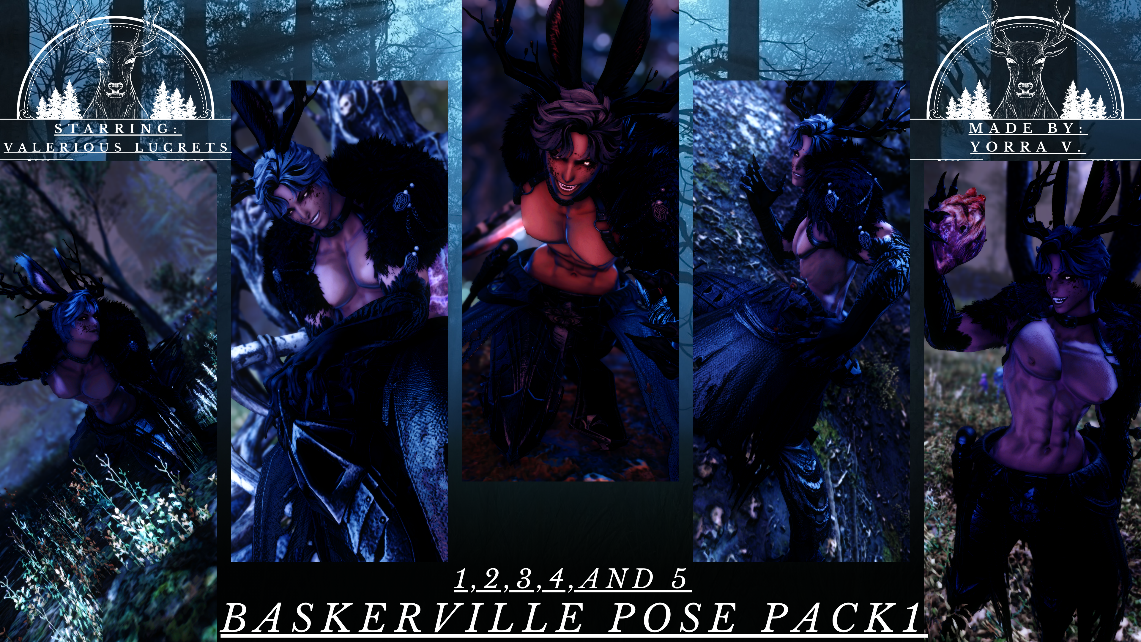 Baskerville Pose Pack 1: 1-5