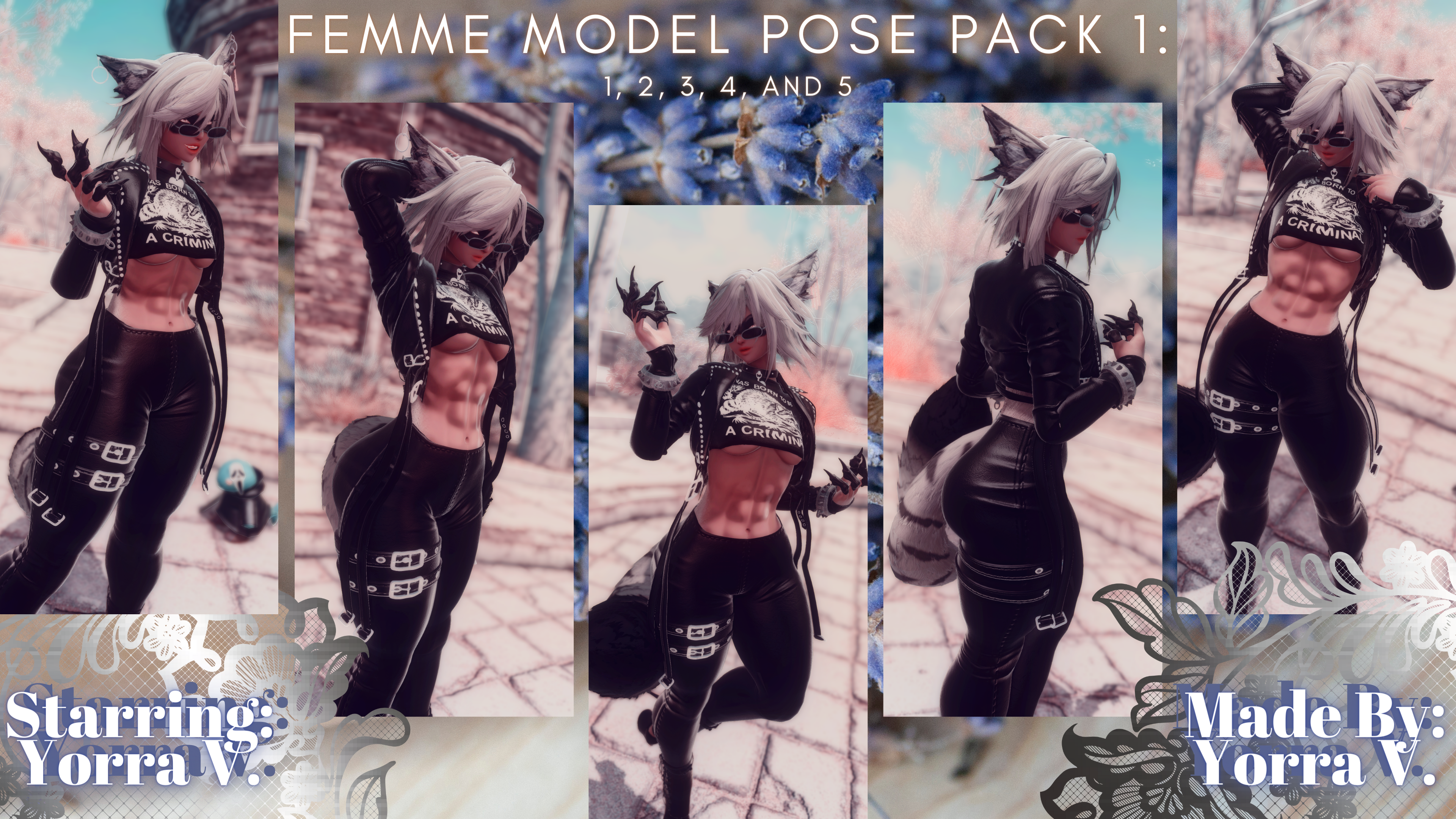 Femme Model Pose Pack 1: 1-5
