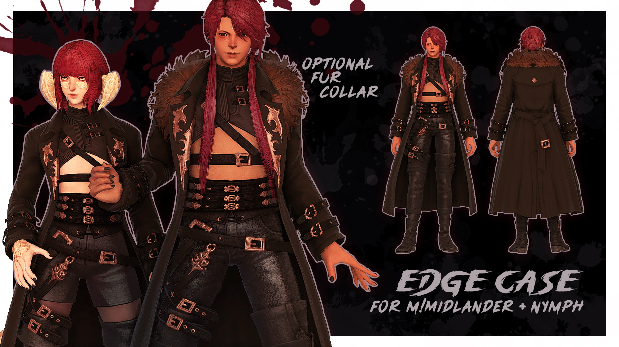 CLANE×FRAGMENT MODS COAT S Busted Pixels : Punk jacket Scarf S3 Conversion Base Game
