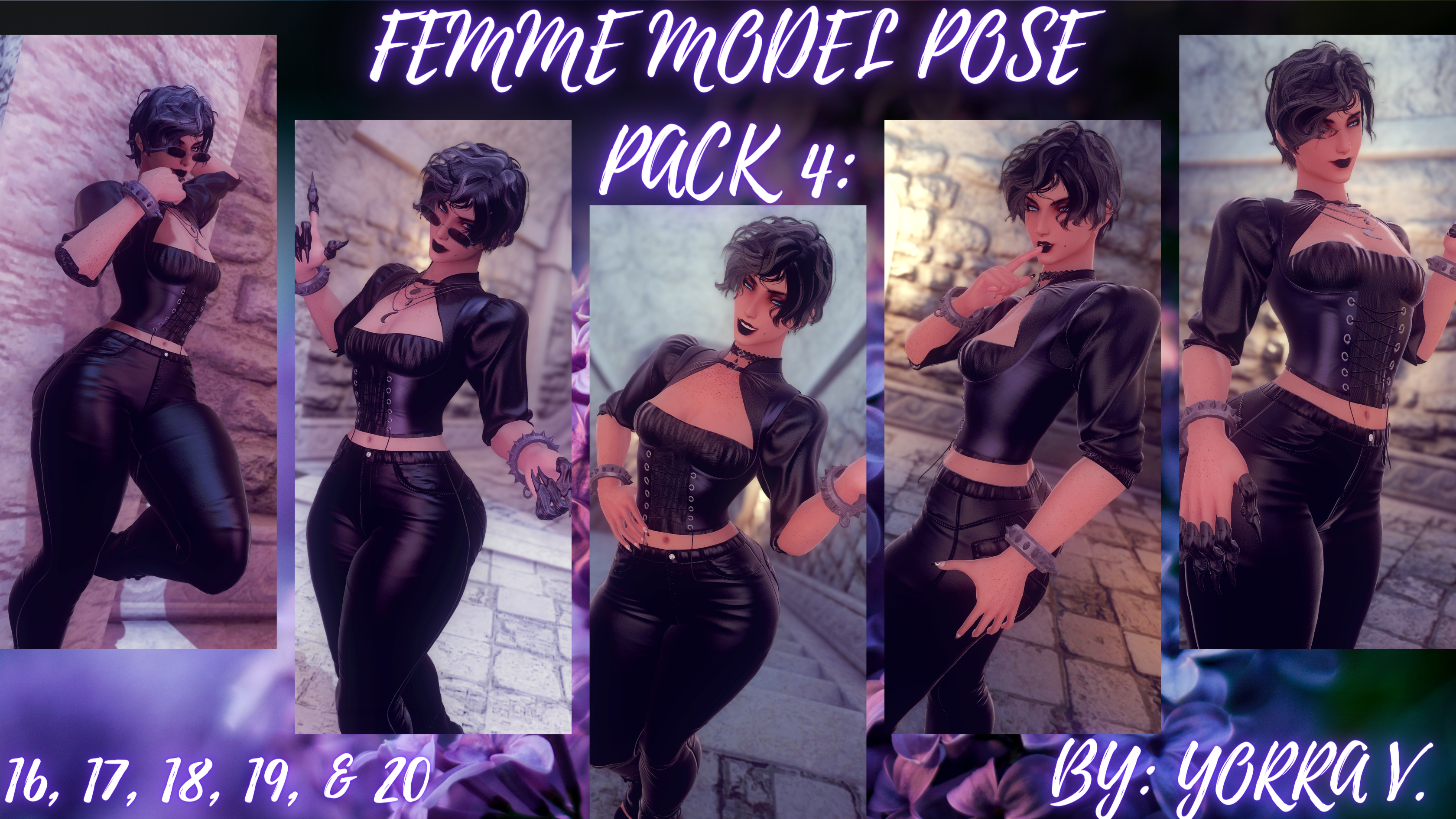 Femme Model Pose Pack 4: 16-20