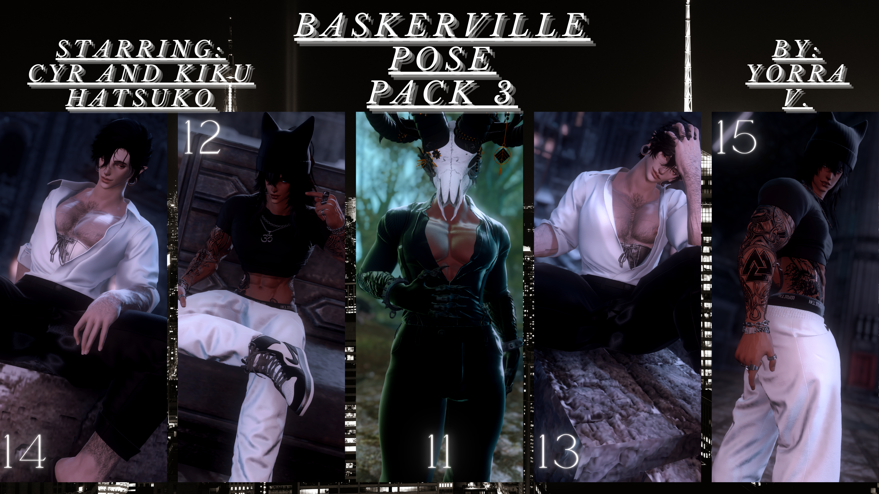 Baskerville Pose Pack 3: 11-15