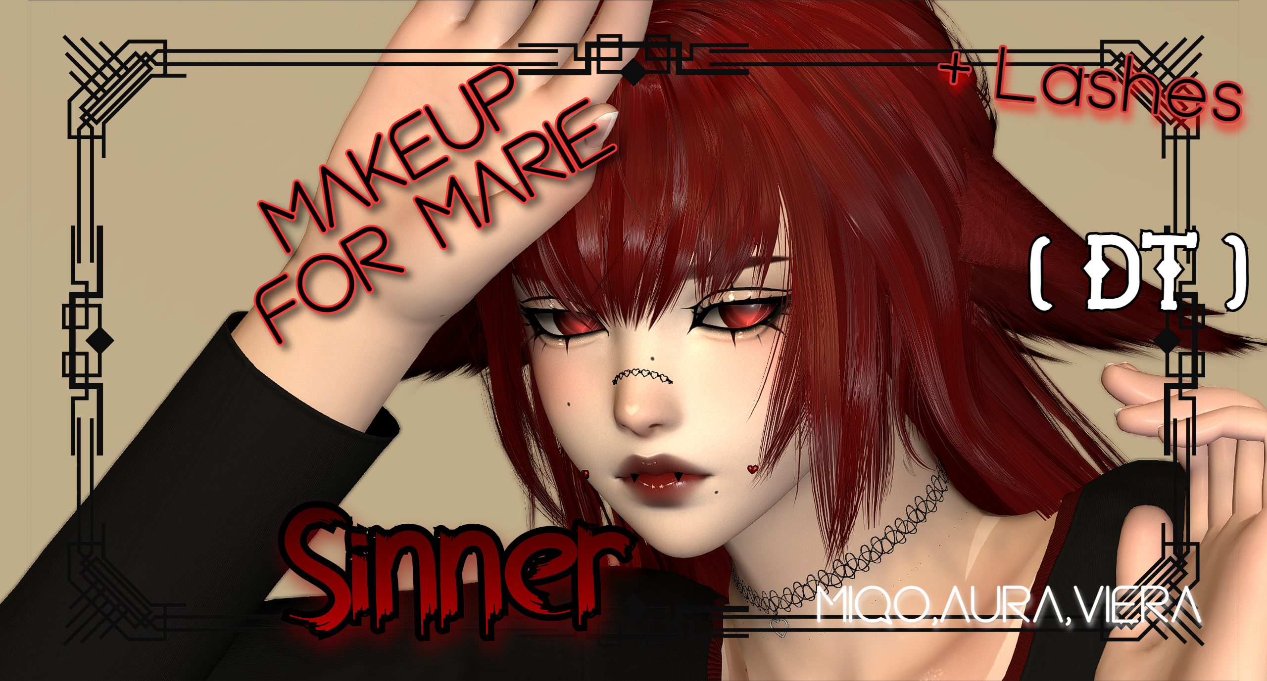 Premium Content: Sinner [MAKEUP + LASHES FOR MARIE] MIQO,AURA,VIERA (MODPACK) DT! + LOOSE FILES