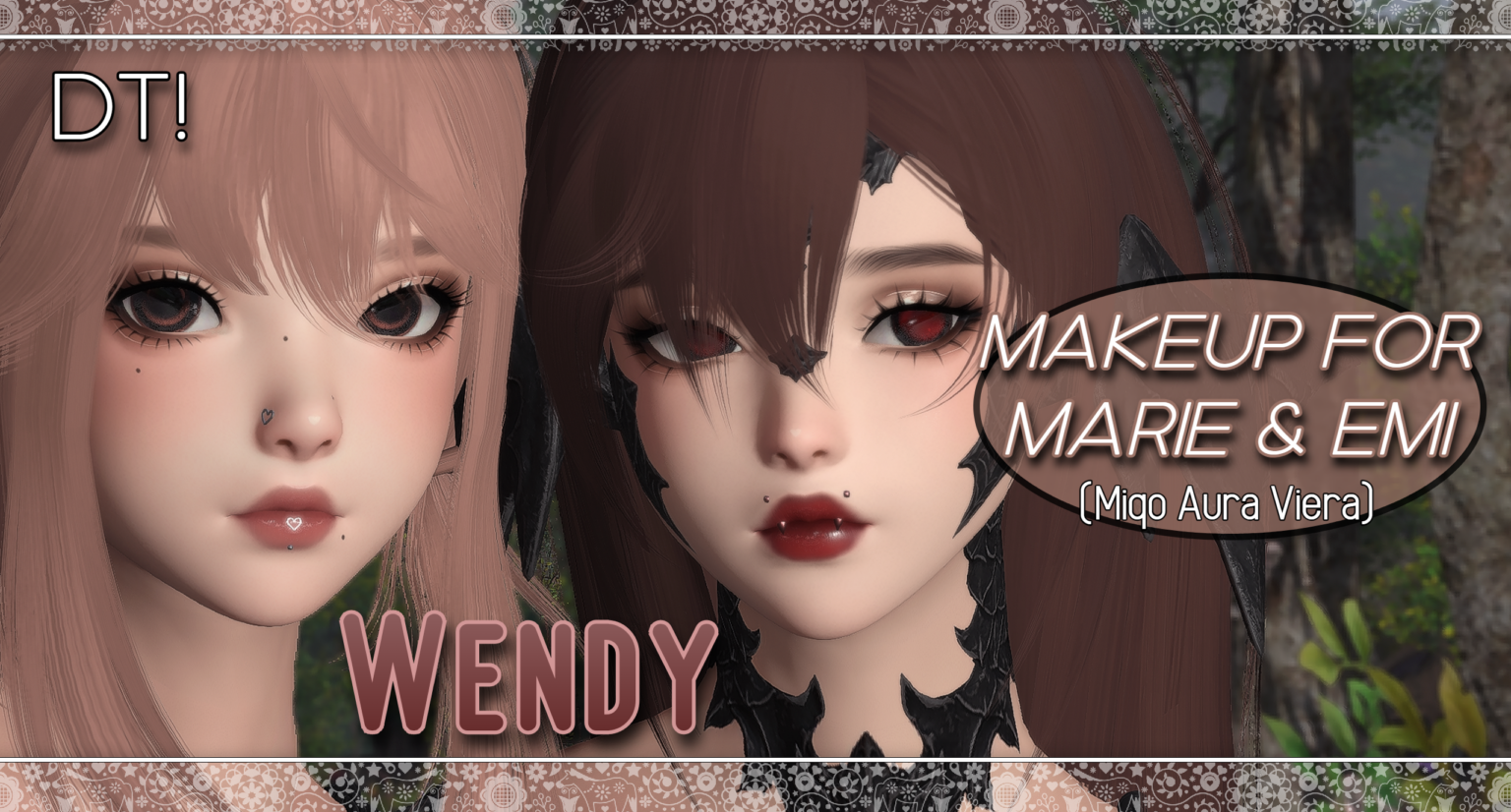 Wendy [MAKEUP FOR EMI,MARIE] miqo,aura,viera (MODPACK) DT! + LOOSE