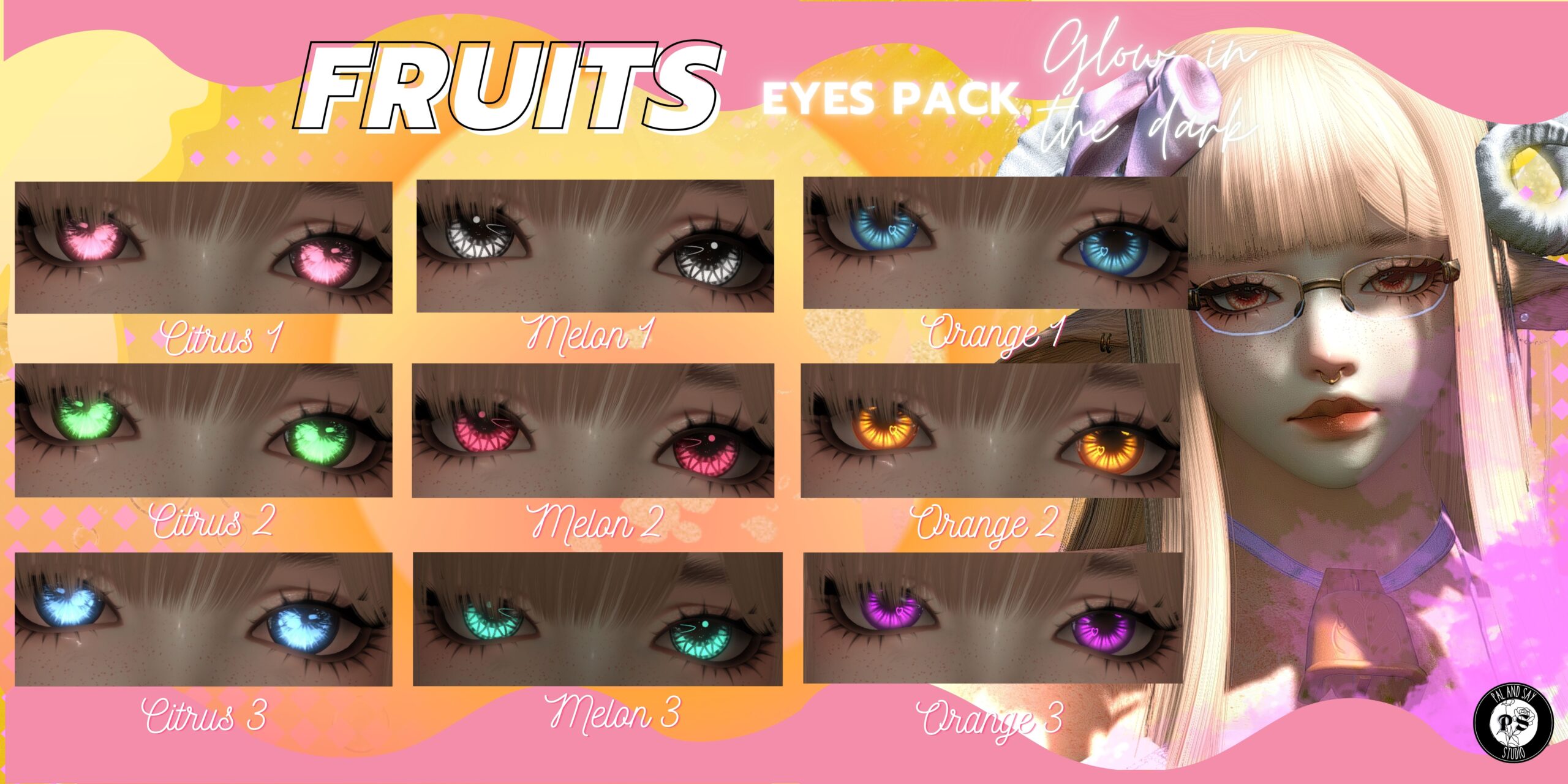 Premium Content: [DT Ready] ● FRUITS ● [Glowy Eyes Pack] ● [ALL Race/Gender]