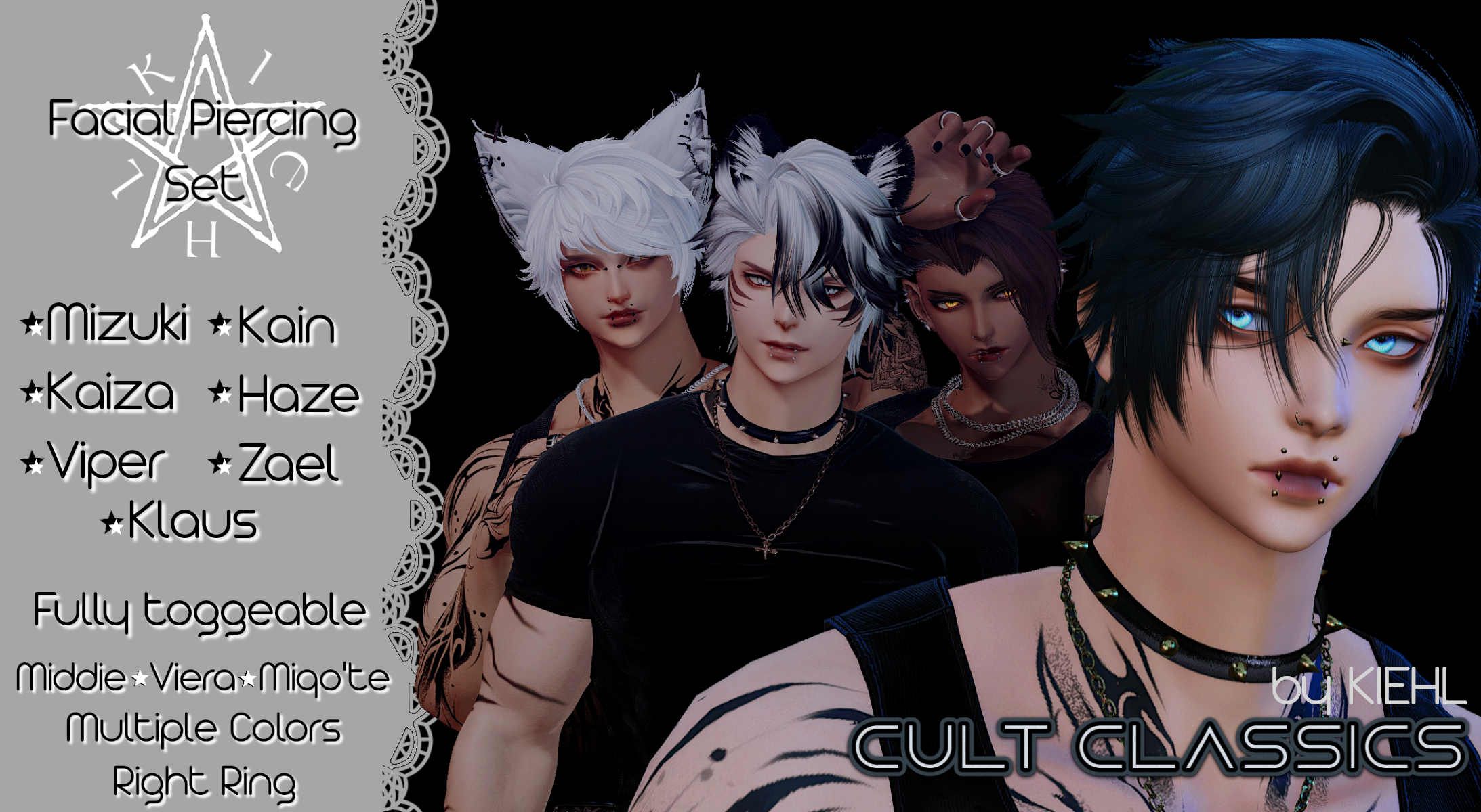 [KHL] Cult Classics – Piercing Set for Masc Sculpts
