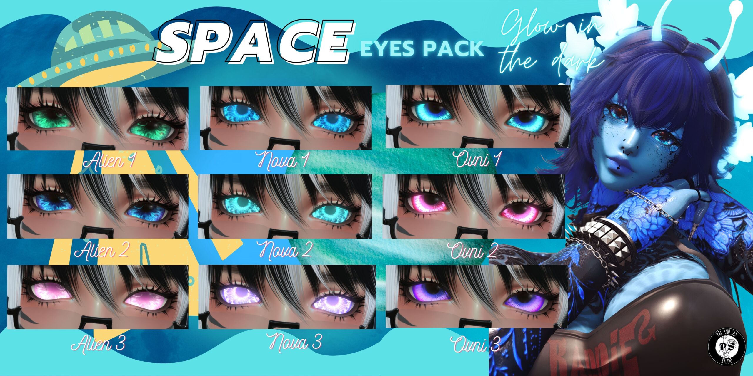 Premium Content: [DT Ready] ● Space ● [Glowy Eyes Pack] ● [ALL Race/Gender]