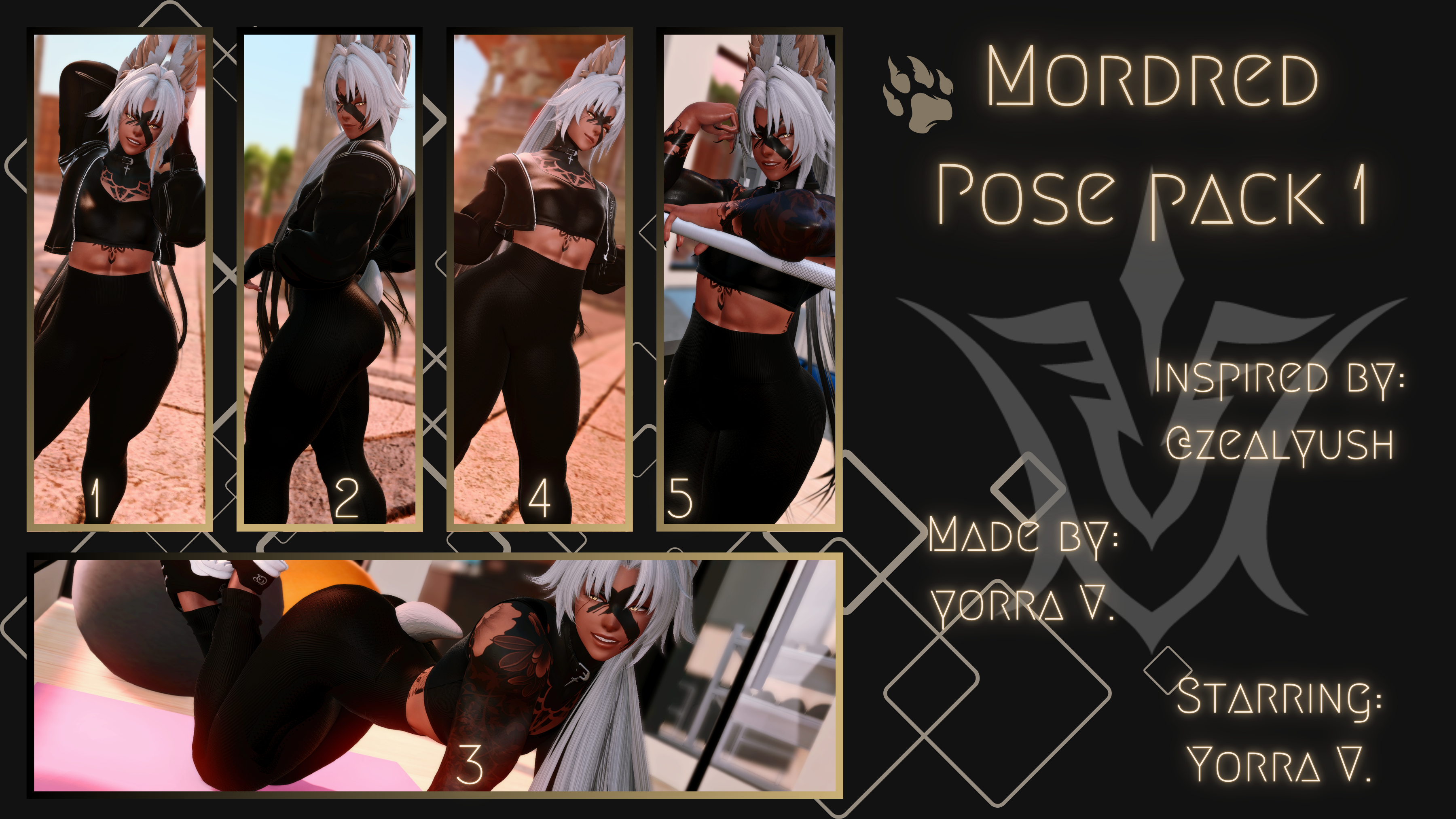 Mordred Pose Pack 1: 1-5
