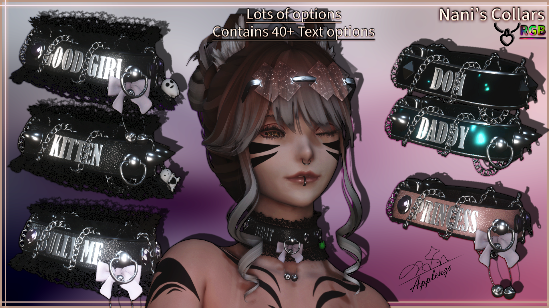Premium Content: [Holo] Nani Collars – Lots of text options