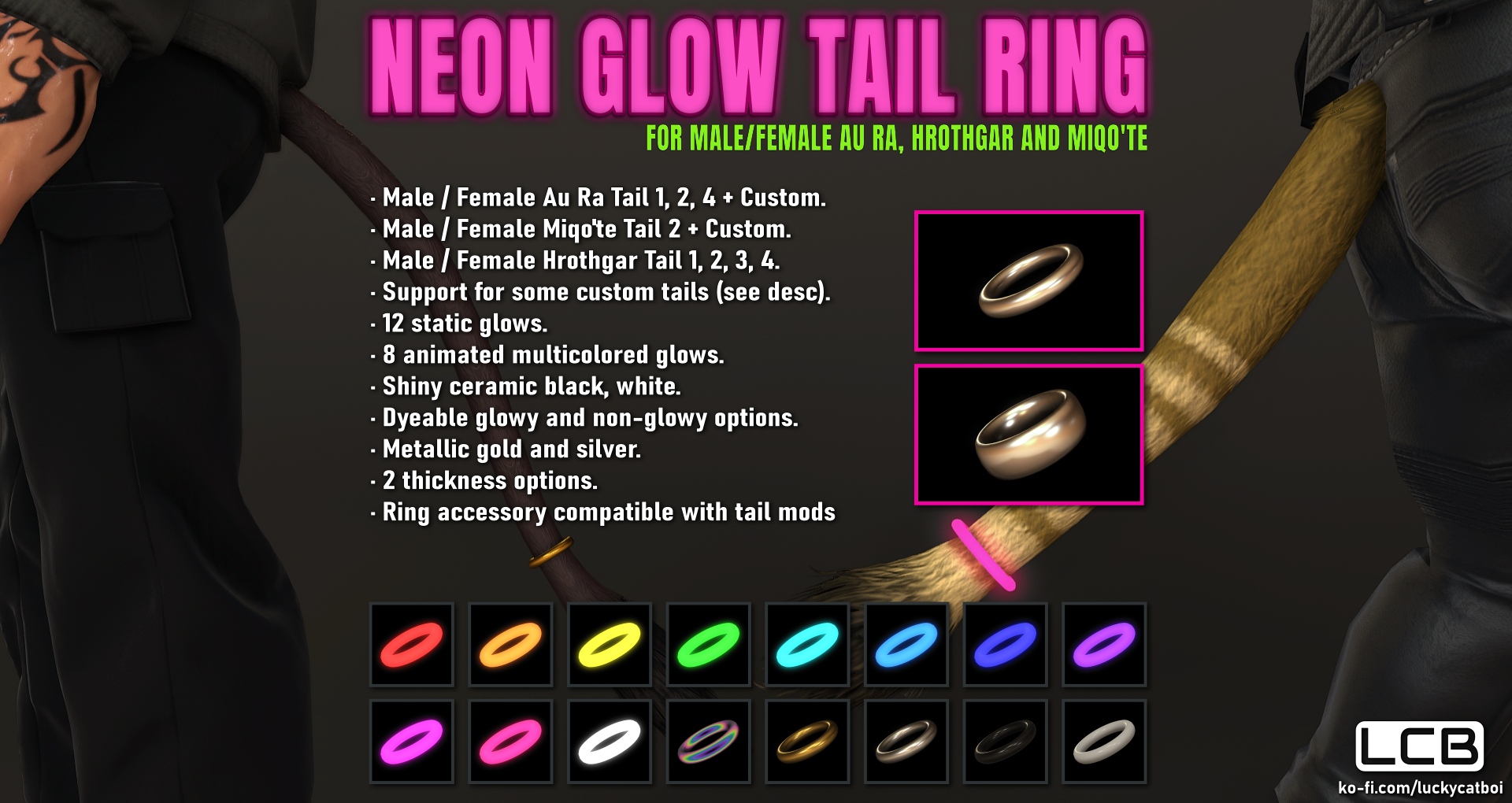 [LCB] Neon Glow Tail Ring v2.0