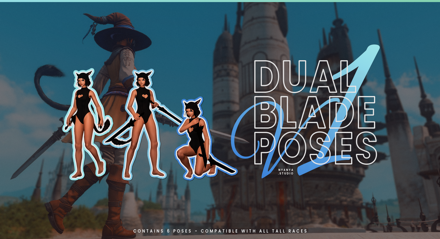 Dual Blade pose pack V1 – 6 poses
