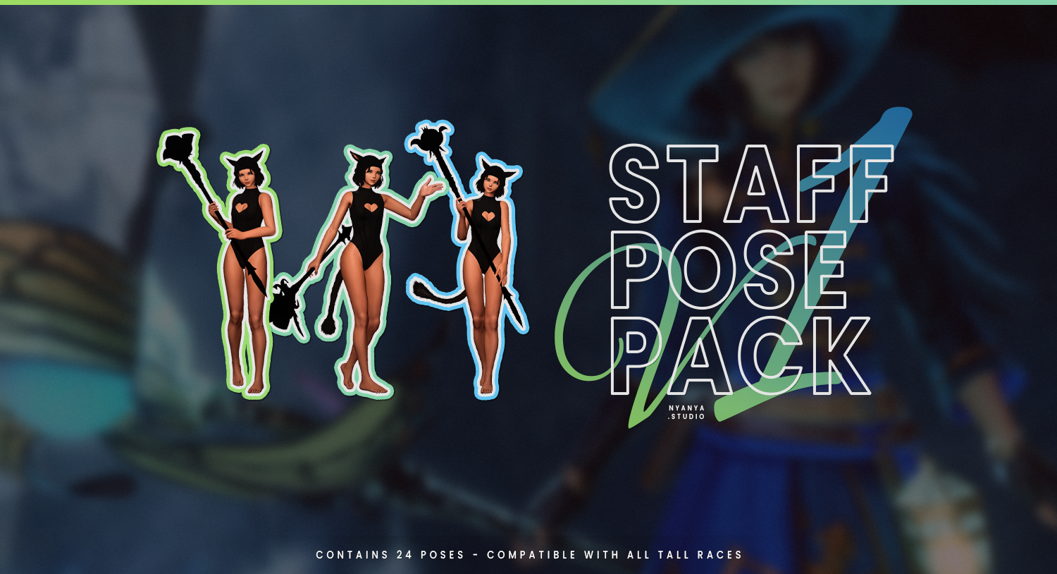 Staff pose pack V1 – 24 poses
