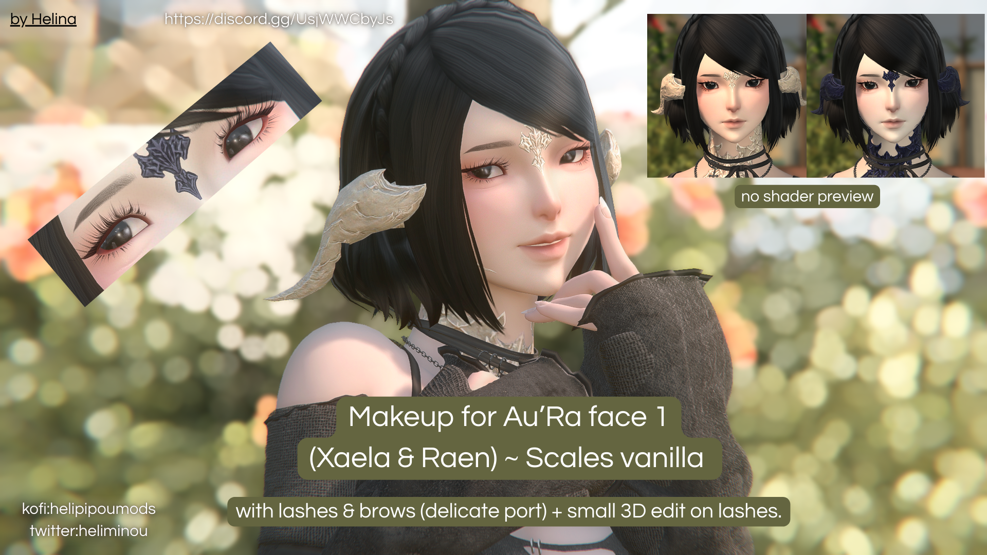 Miju – Makeup & Lashes + Brows (Small edit 3D to Lashes) ~~ Delicate Port for Aura F1