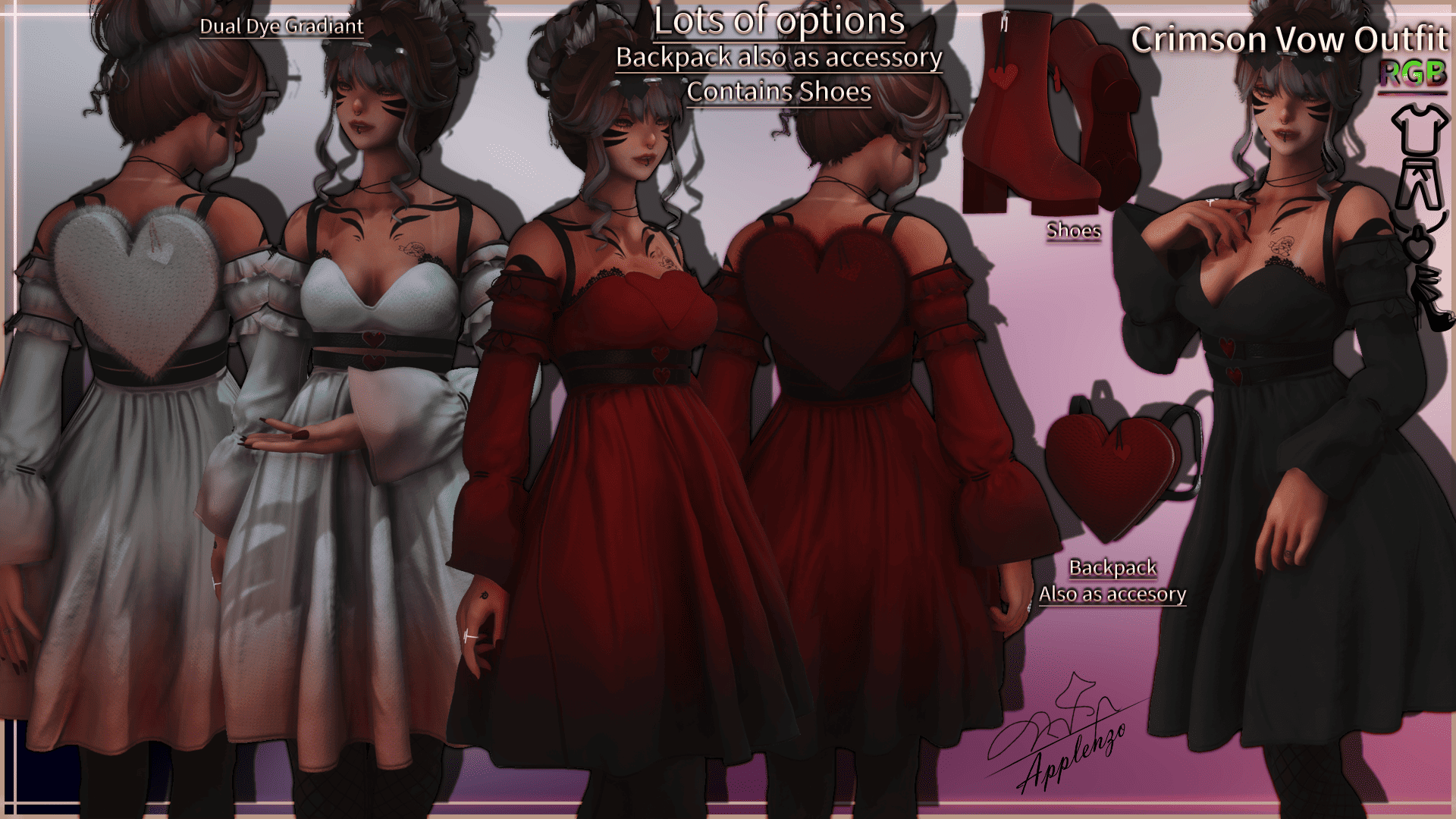 Premium Content: [Holo] Crimson Vow – Valentine outfit – Lots of sizes