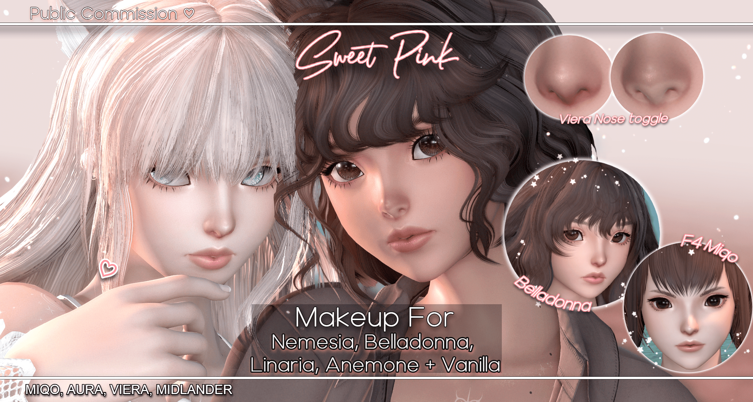 Premium Content: 🌸˚ Sweet Pink [Makeup for Nemesia, Belladonna, Linaria, Anemone + Vanilla] (Modpack)