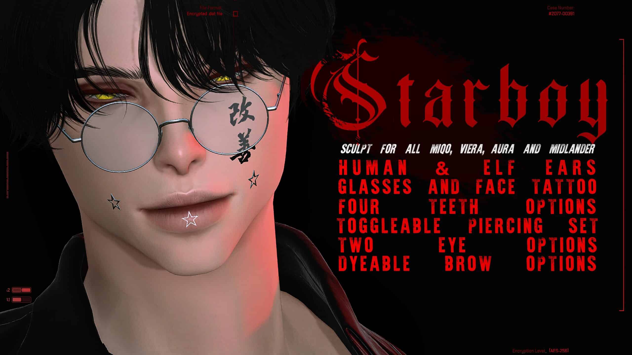 Premium Content: ⌞IMMORAL⌝  Starboy ♱ Masc sculpt for Miqo, Viera, Midlander and Au’ra.