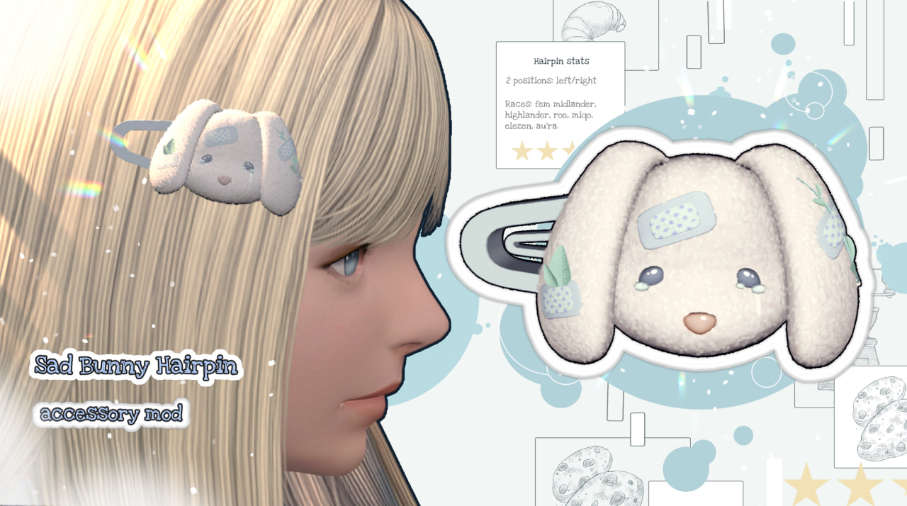 Premium Content: Sad Bunny Hairpin