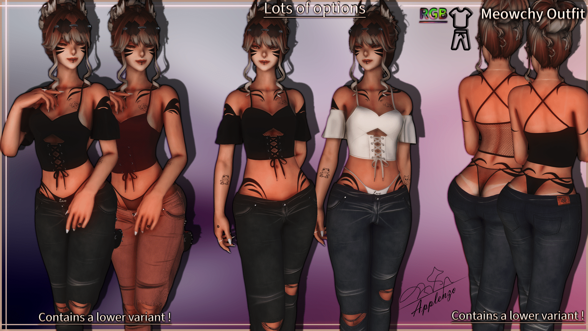 Premium Content: [Holo] Meowchy Outfit V1.1op – Lots of sizes