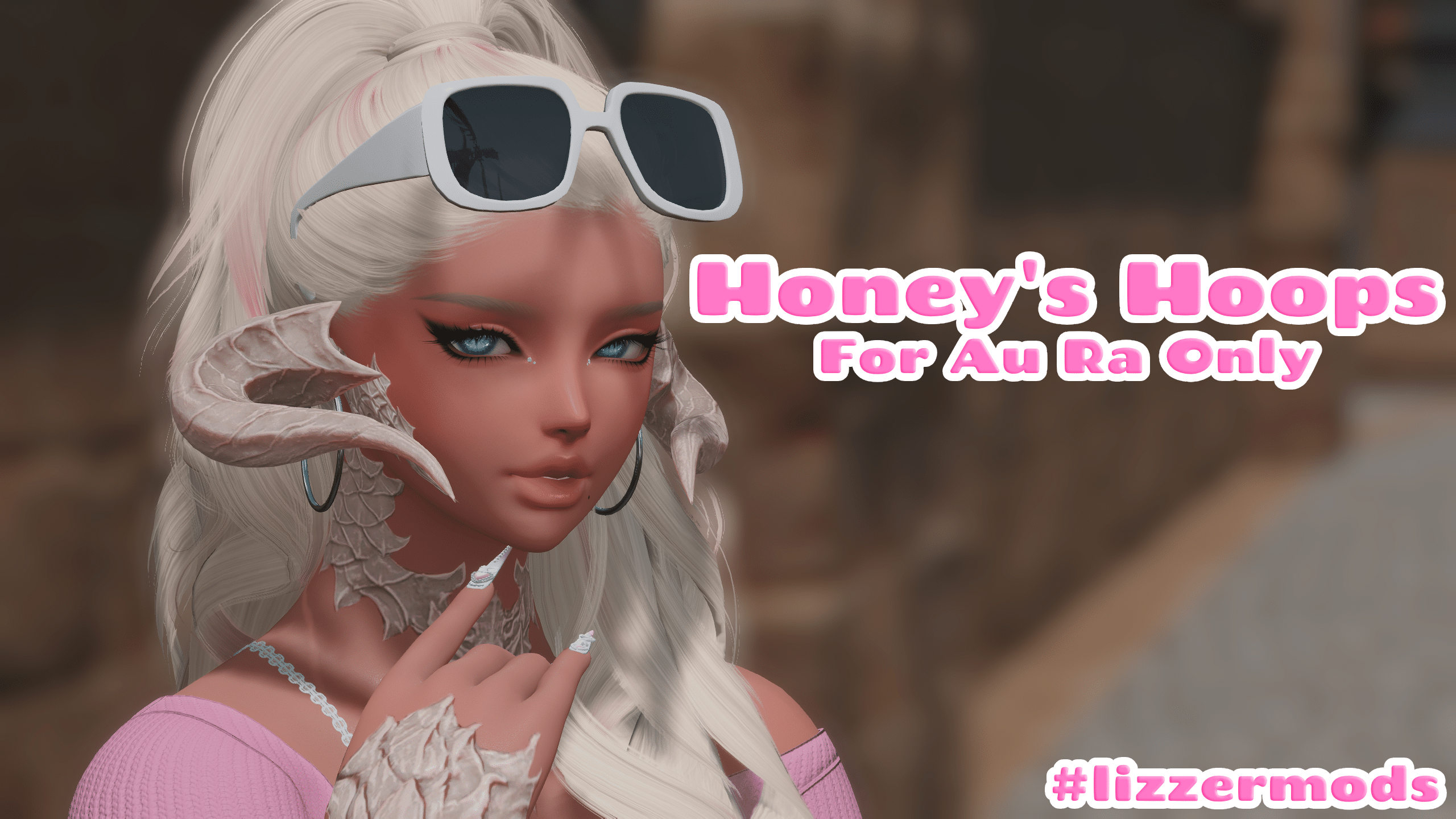 ♡ Honey’s Hoops For Fem Au Ra ♡